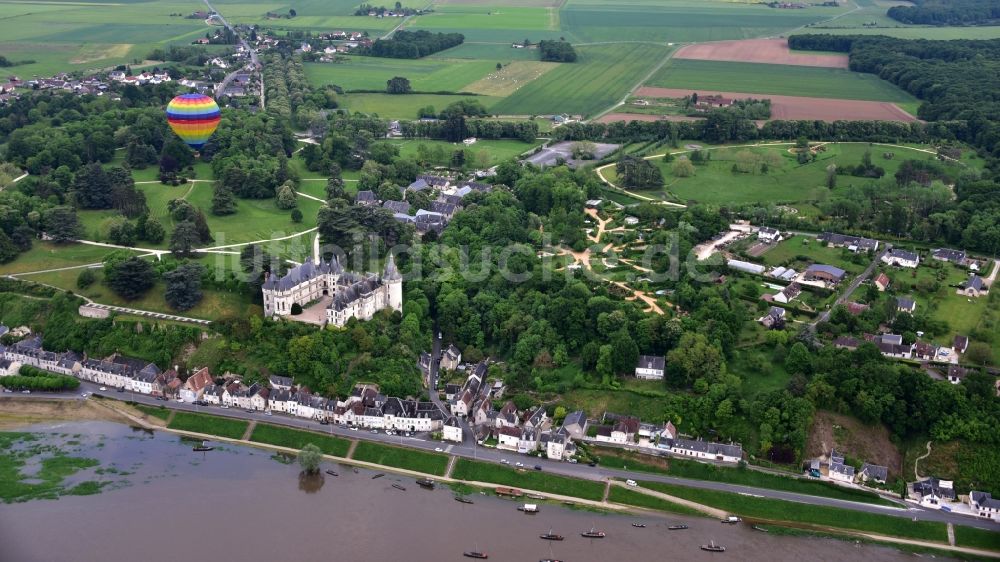 Luftbild Chaumont-sur-Loire - Palais des Schloss in Chaumont-sur-Loire in Centre-Val de Loire, Frankreich