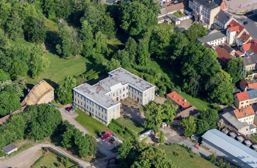Luftaufnahme Dahlen - Palais des Schloss Dahlen in Dahlen im Bundesland Sachsen, Deutschland