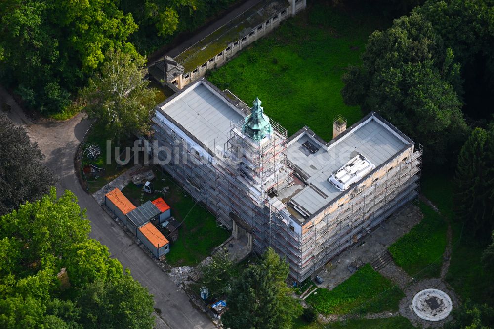 Luftaufnahme Schönwalde - Palais des Schloss Dammsmühle in Schönwalde im Bundesland Brandenburg, Deutschland