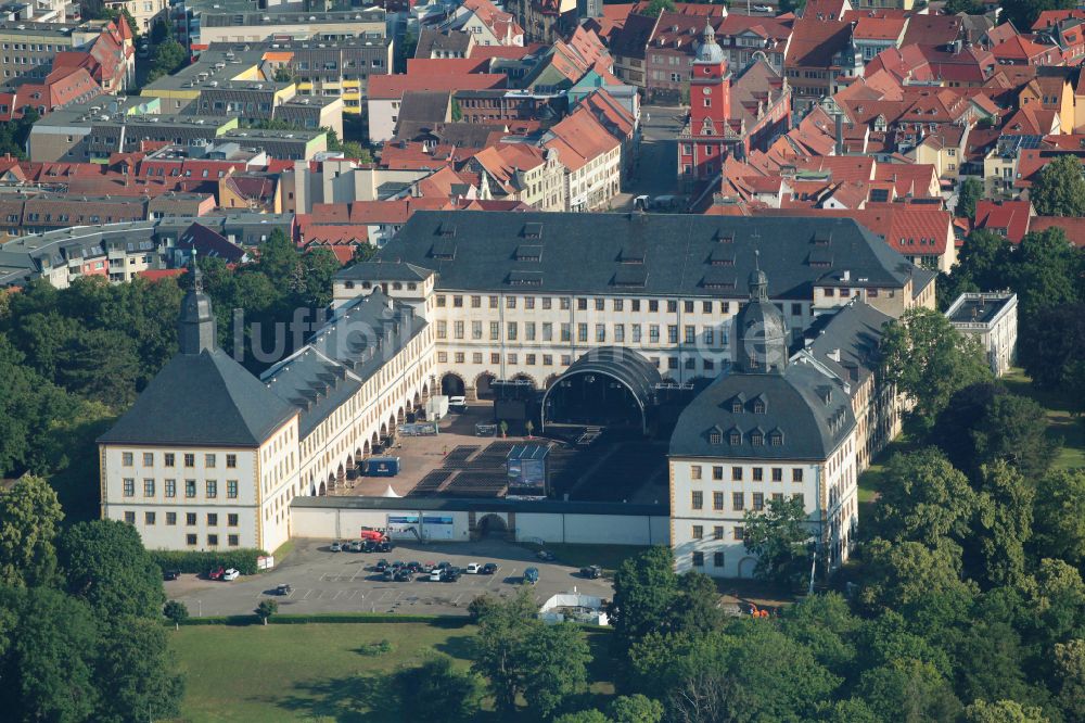 Gotha aus der Vogelperspektive: Palais des Schloss Friedenstein in Gotha im Bundesland Thüringen, Deutschland