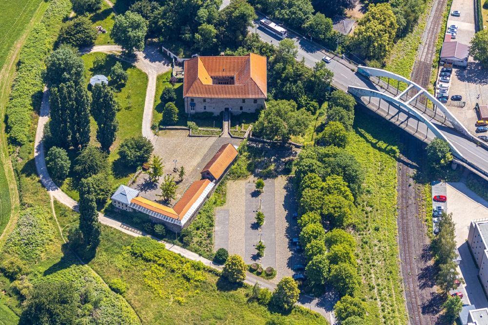 Luftaufnahme Witten - Palais des Schloss Haus Herbede im Ortsteil Herbede in Witten im Bundesland Nordrhein-Westfalen, Deutschland