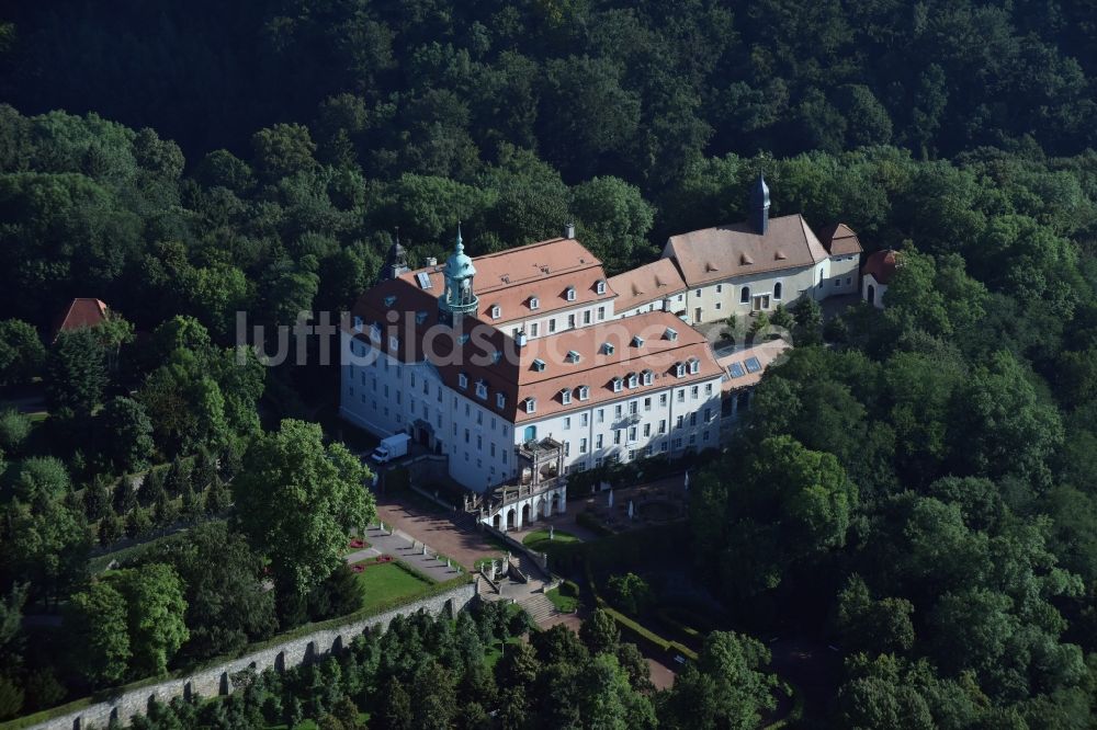 Lichtenwalde aus der Vogelperspektive: Palais des Schloss Lichtenwalde in Lichtenwalde im Bundesland Sachsen