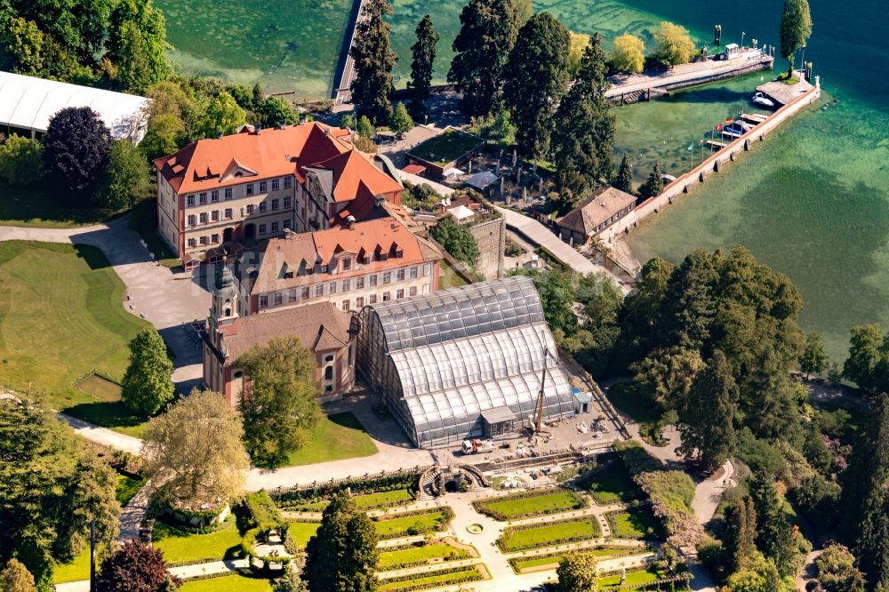 Luftaufnahme Konstanz - Palais des Schloss Mainau in Konstanz im Bundesland Baden-Württemberg, Deutschland