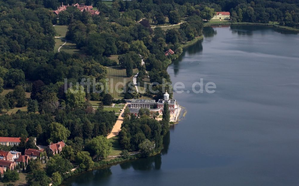 Luftbild Potsdam - Palais des Schloss - Marmorpalais Im Neuen Garten im Ortsteil Nördliche Vorstadt in Potsdam im Bundesland Brandenburg, Deutschland