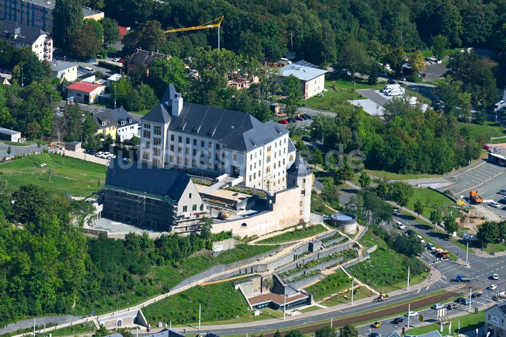 Luftbild Plauen - Palais des Schloss in Plauen im Bundesland Sachsen, Deutschland