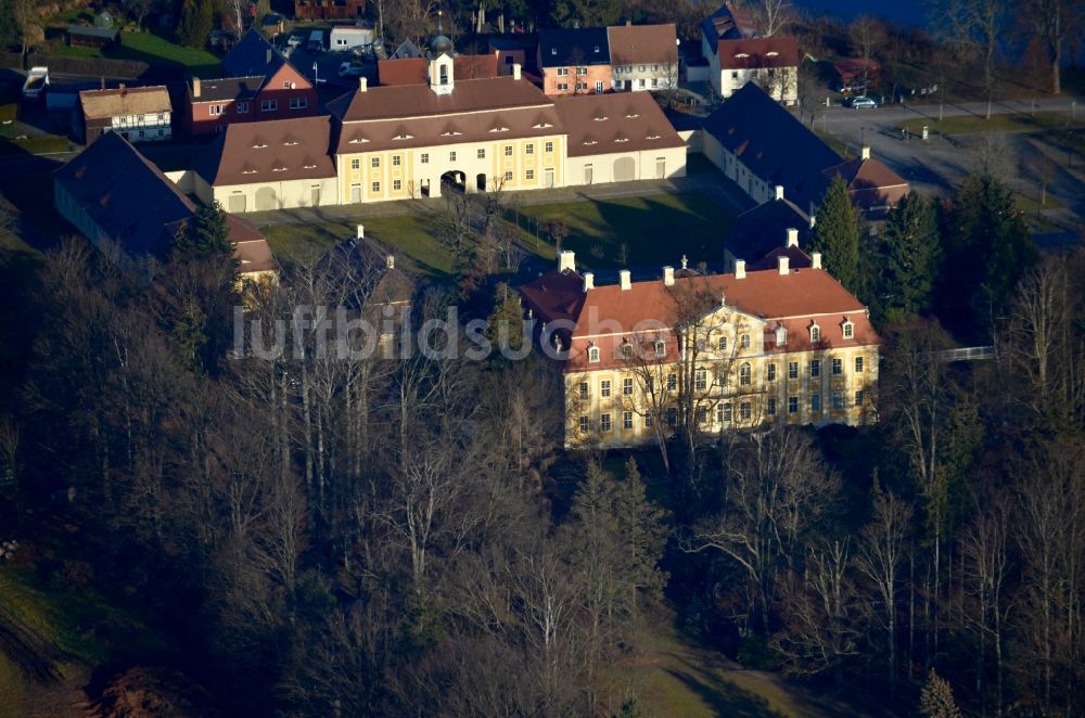 Luftbild Rammenau - Palais des Schloss Rammenau in Rammenau im Bundesland Sachsen, Deutschland