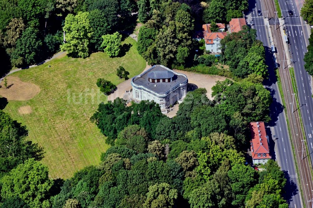 Luftaufnahme Braunschweig - Palais des Schloss Richmond in Braunschweig im Bundesland Niedersachsen, Deutschland