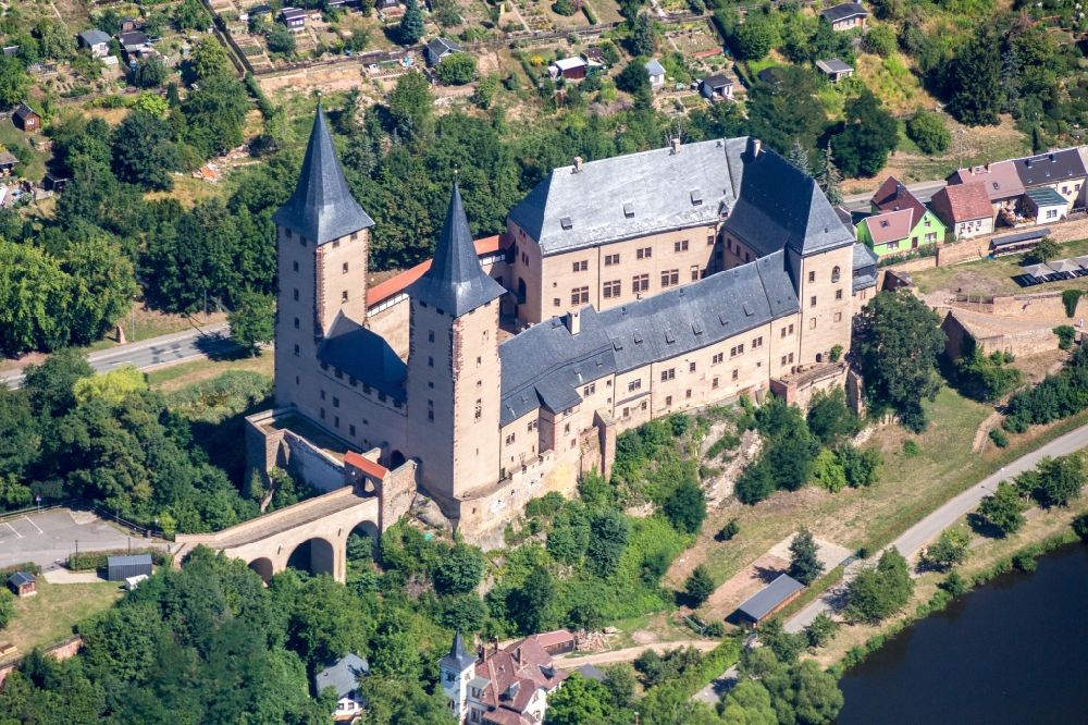 Luftbild Rochlitz - Palais des Schloss Rochlitz im Bundesland Sachsen, Deutschland