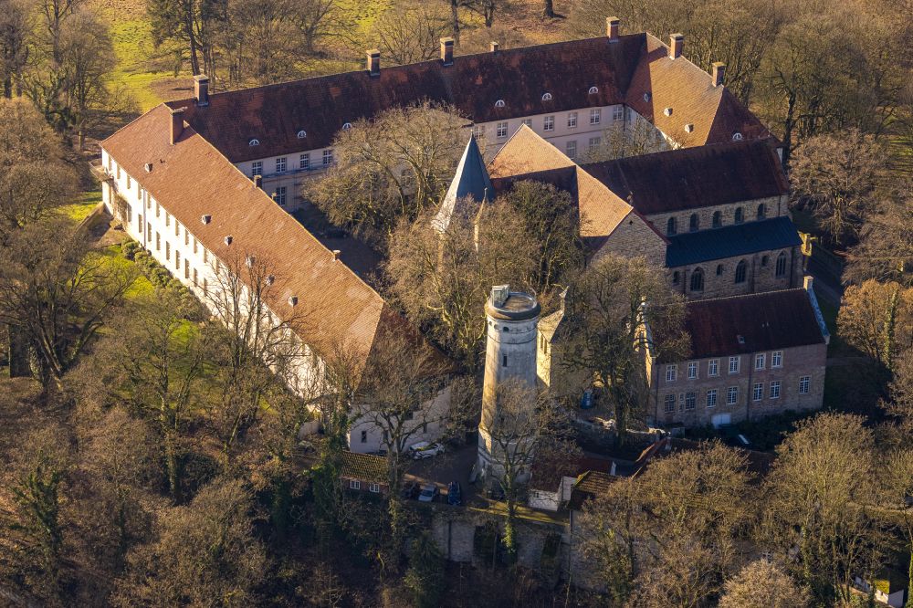 Luftaufnahme Cappenberg - Palais des Schloss Schloss Cappenberg in Cappenberg im Bundesland Nordrhein-Westfalen, Deutschland