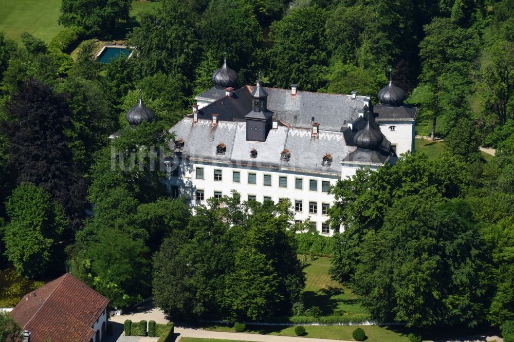 Luftbild Moos - Palais des Schloss Schloss Moos in Moos im Bundesland Bayern, Deutschland