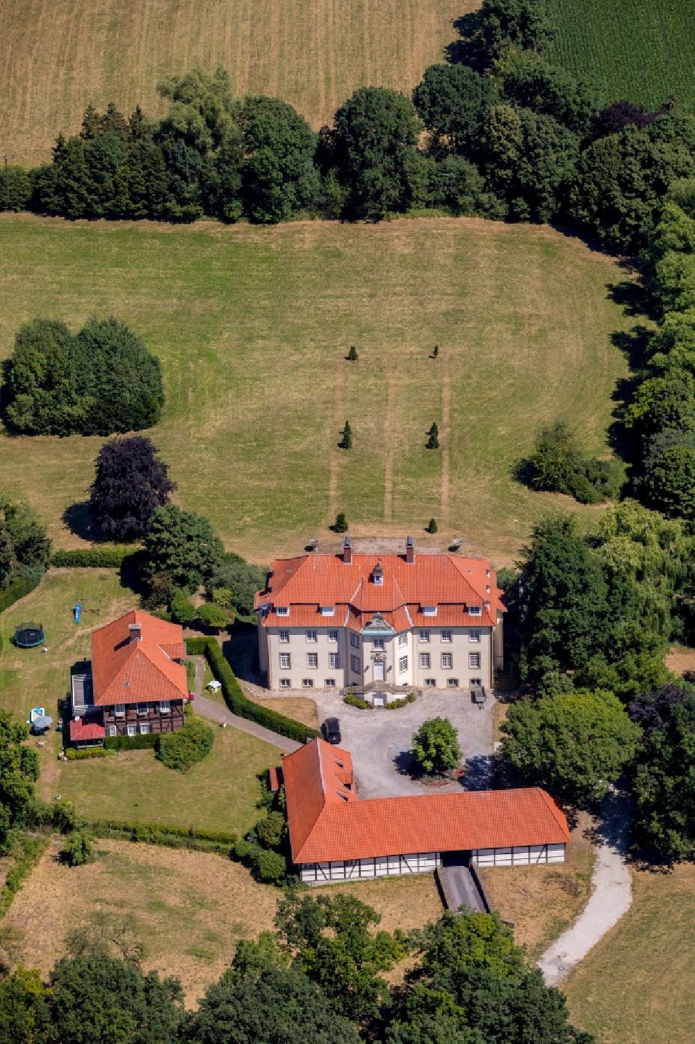 Luftbild Ennigerloh - Palais des Schloss Schloss Vornholz in Ennigerloh im Bundesland Nordrhein-Westfalen, Deutschland
