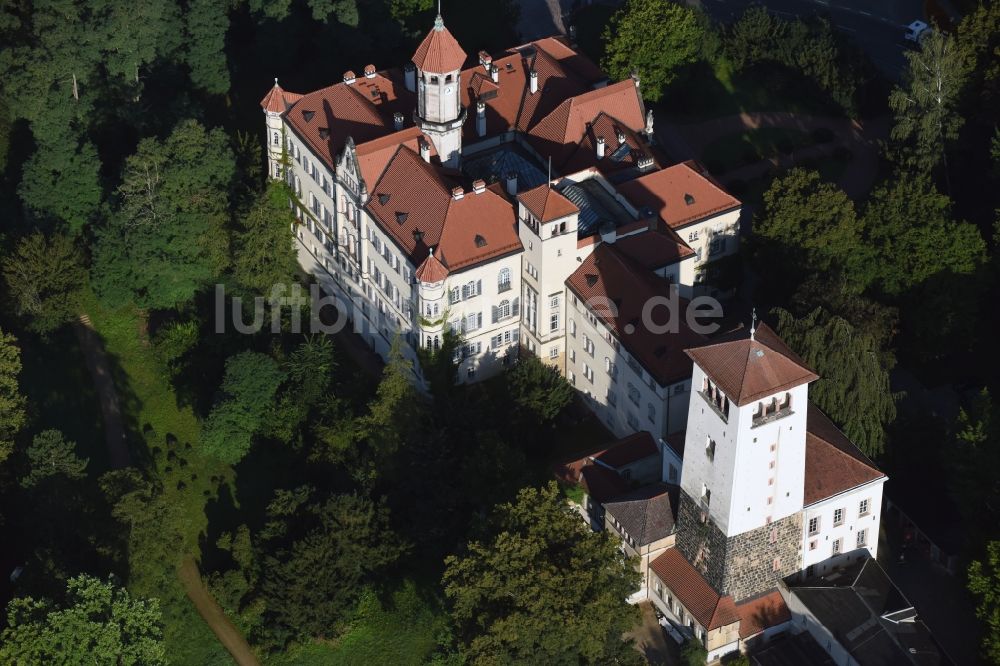 Luftaufnahme Waldenburg - Palais des Schloss Schloss Waldenburg in Waldenburg im Bundesland Sachsen