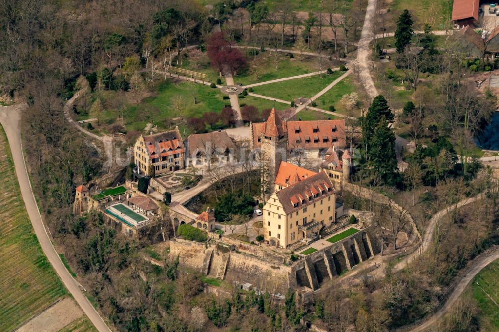 Luftaufnahme Brackenheim - Palais des Schloss Stocksberg in Brackenheim im Bundesland Baden-Württemberg, Deutschland