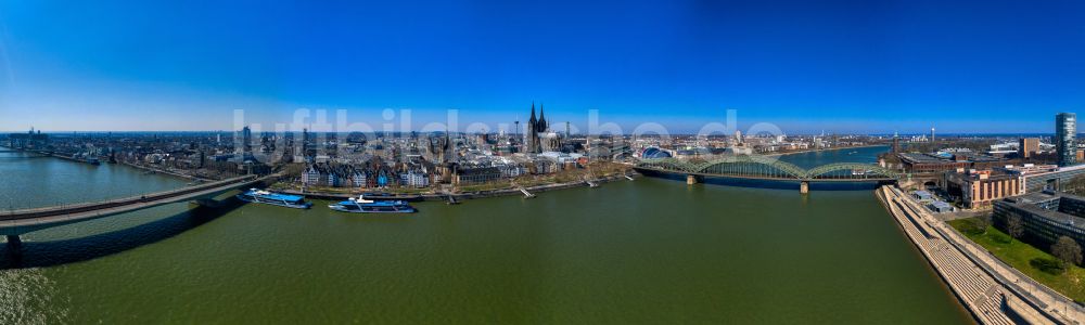 Köln von oben - Panorama Altstadtbereich und Innenstadtzentrum in Köln im Bundesland Nordrhein-Westfalen, Deutschland