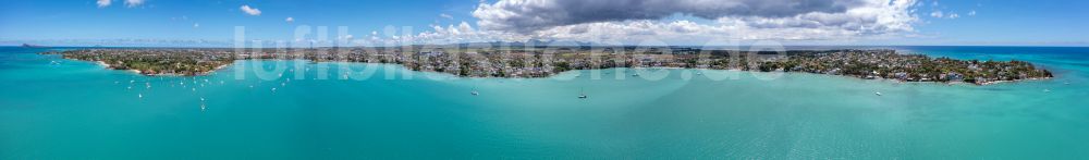 Luftbild Grand Baie - Panorama Bucht entlang der Meeres- Küste Grand Bay in Grand Baie in Riviere du Rempart, Mauritius
