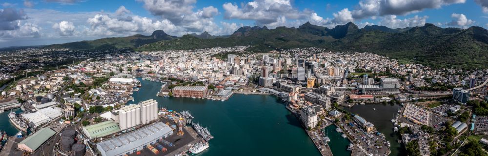 Luftbild Port Louis - Panorama Gesamtübersicht des Stadtgebietes in Port Louis in Port Louis District, Mauritius