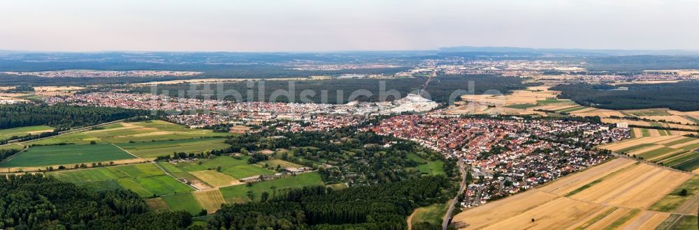 Graben-Neudorf von oben - Panorama der Ortsansicht in Graben-Neudorf im Bundesland Baden-Württemberg, Deutschland