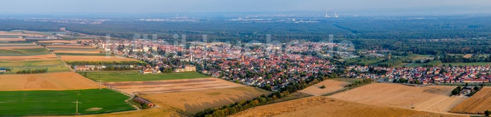 Kandel aus der Vogelperspektive: Panorama der Ortsansicht in Kandel im Bundesland Rheinland-Pfalz, Deutschland