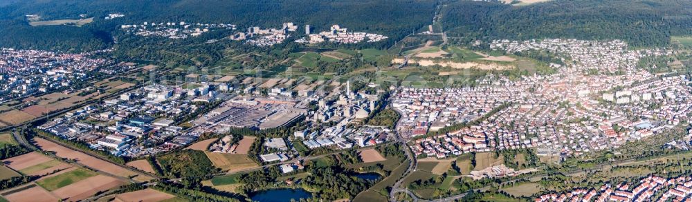 Luftaufnahme Leimen - Panorama der Ortsansicht in Leimen am Rand des Odenwaldes im Bundesland Baden-Württemberg, Deutschland