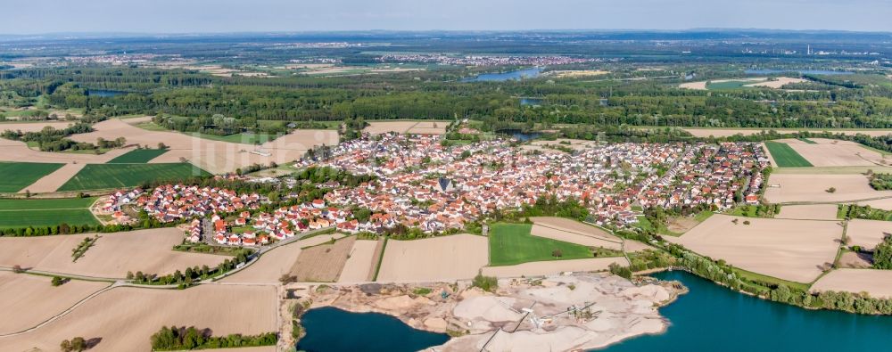 Luftbild Leimersheim - Panorama der Ortsansicht in Leimersheim im Bundesland Rheinland-Pfalz, Deutschland