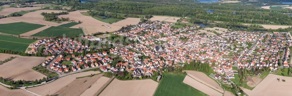 Luftaufnahme Leimersheim - Panorama der Ortsansicht in Leimersheim im Bundesland Rheinland-Pfalz, Deutschland