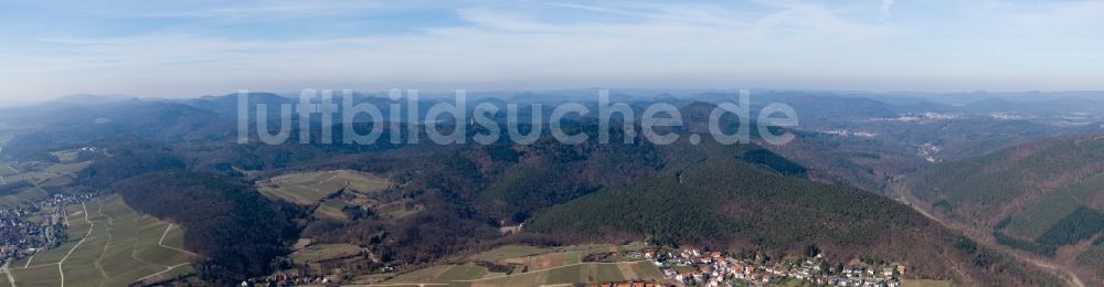 Gleiszellen-Gleishorbach von oben - Panorama vom Ortsbereich und Umgebung in Gleiszellen-Gleishorbach am Haardtrand des Pfälzerwalds im Bundesland Rheinland-Pfalz
