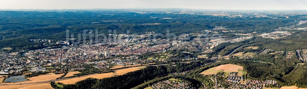 Luftbild Kaiserslautern - Panorama des Stadtgebiet mit Außenbezirken und Innenstadtbereich in Kaiserslautern im Bundesland Rheinland-Pfalz, Deutschland
