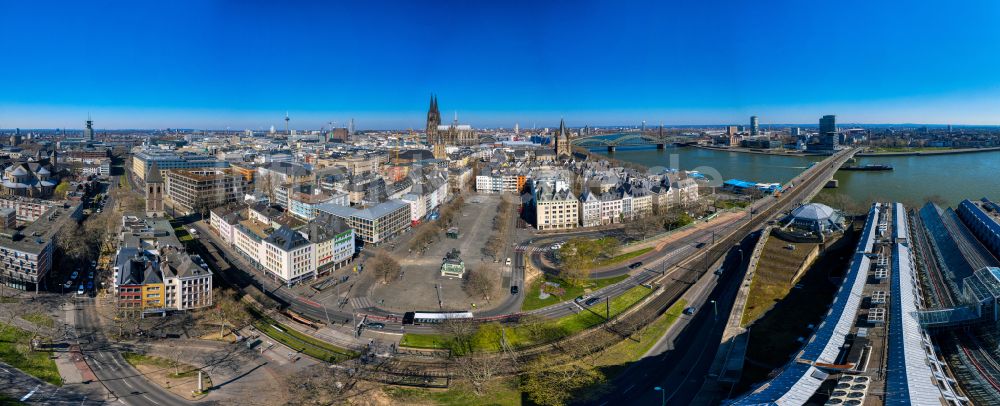 Köln aus der Vogelperspektive: Panorama Wohngebiets- Siedlung am Park in Köln im Bundesland Nordrhein-Westfalen, Deutschland