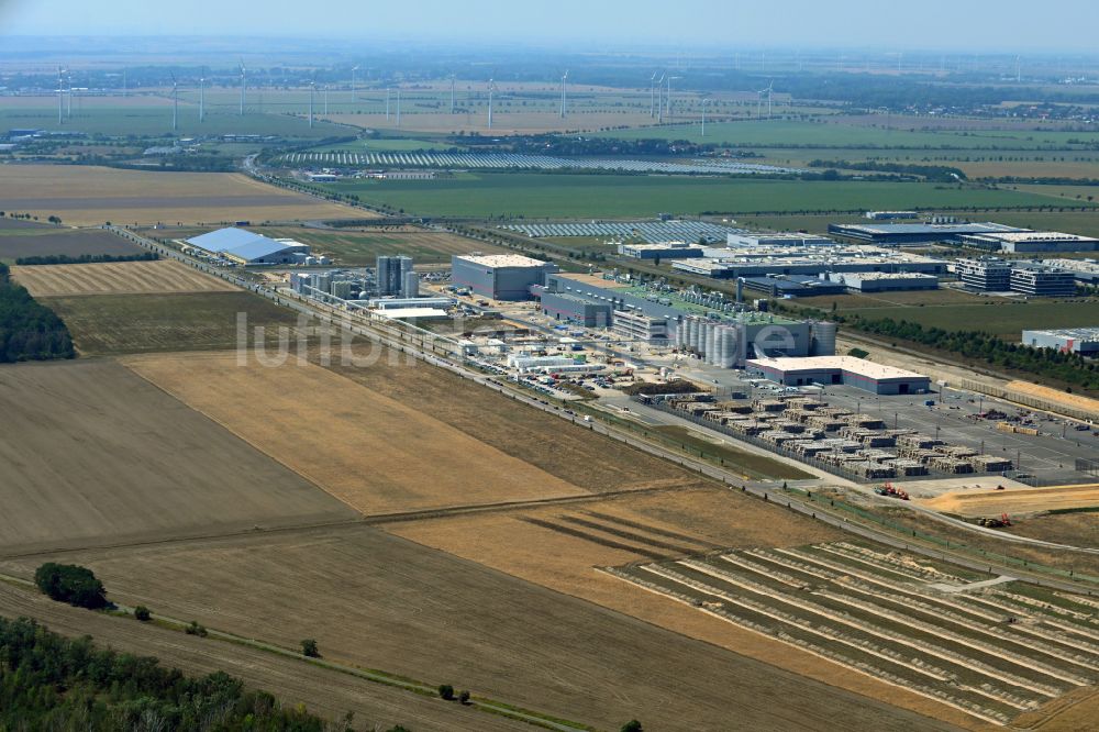 Luftaufnahme Sandersdorf - Papierfabrik der Progroup AG in Sandersdorf - Brehna im Bundesland Sachsen-Anhalt, Deutschland
