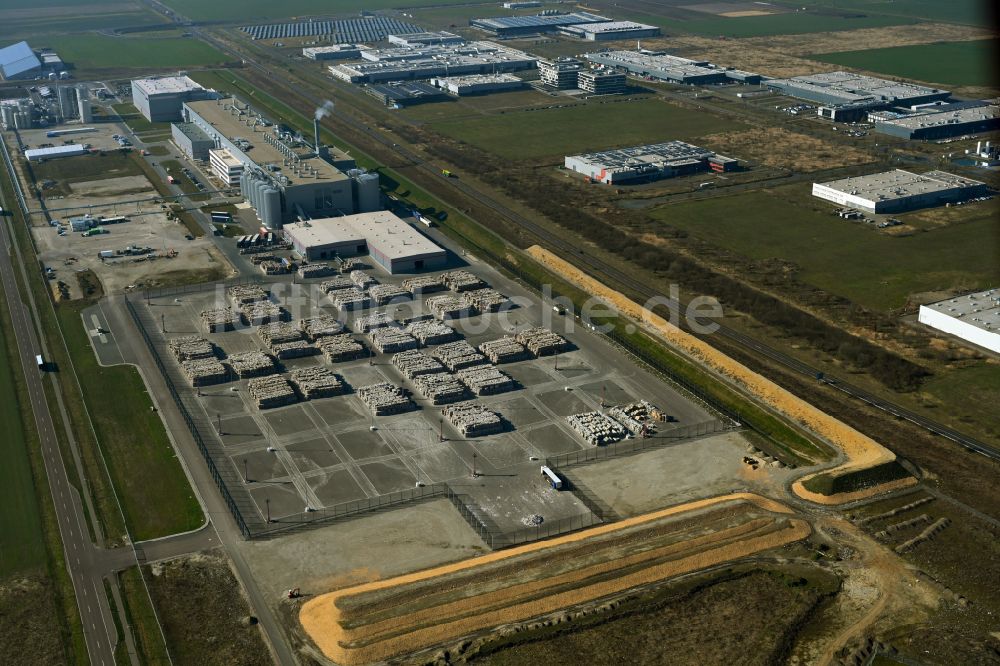 Luftbild Sandersdorf - Papierfabrik der Progroup AG in Sandersdorf - Brehna im Bundesland Sachsen-Anhalt, Deutschland