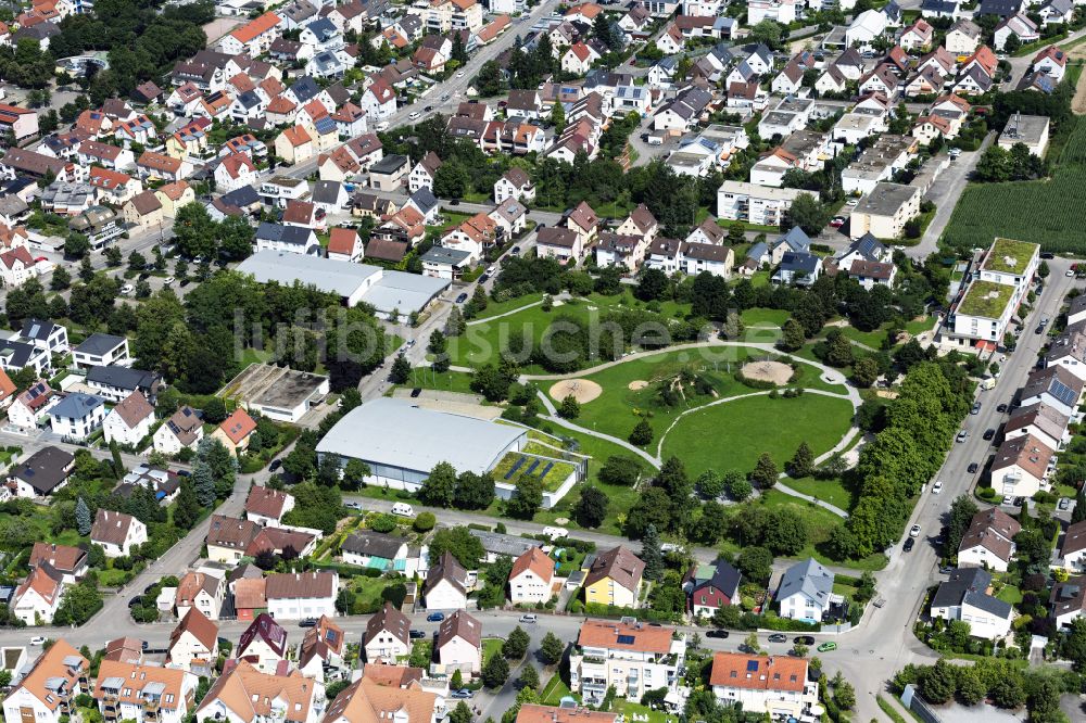 Asperg von oben - Parkanlage Bürgergarten in Asperg im Bundesland Baden-Württemberg, Deutschland