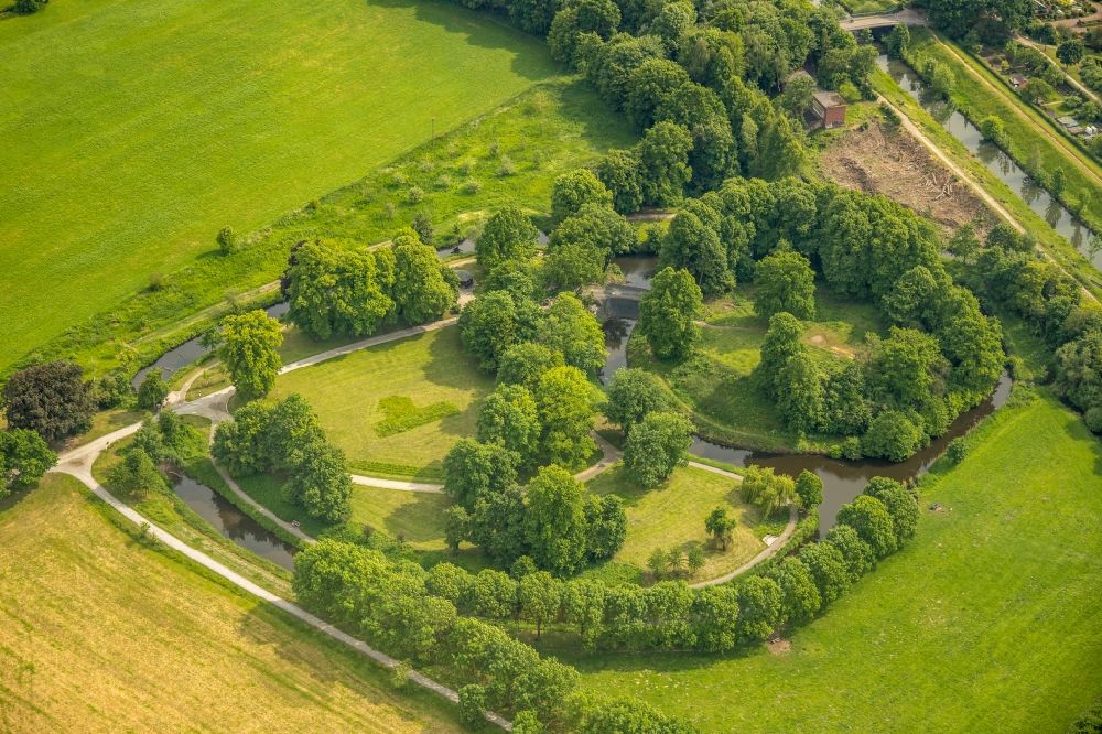 Luftbild Hamm - Parkanlage Burghügel Mark in Hamm im Bundesland Nordrhein-Westfalen, Deutschland