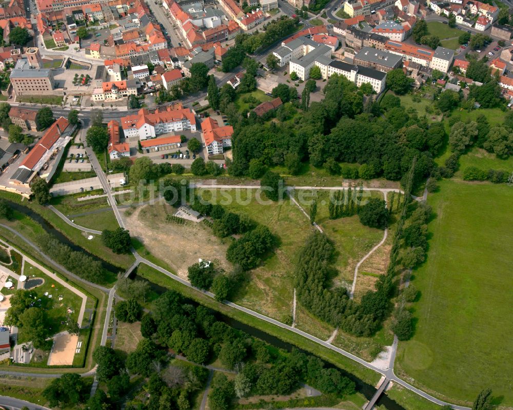 Luftbild Großenhain - Parkanlage - Festwiese in Großenhain im Bundesland Sachsen, Deutschland