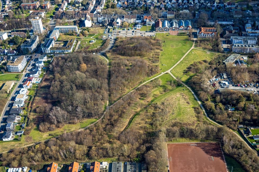 Herne von oben - Parkanlage Flottmannpark in Herne im Bundesland Nordrhein-Westfalen, Deutschland
