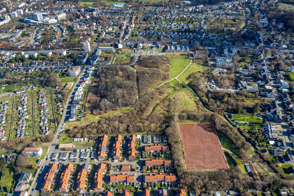 Luftaufnahme Herne - Parkanlage Flottmannpark in Herne im Bundesland Nordrhein-Westfalen, Deutschland