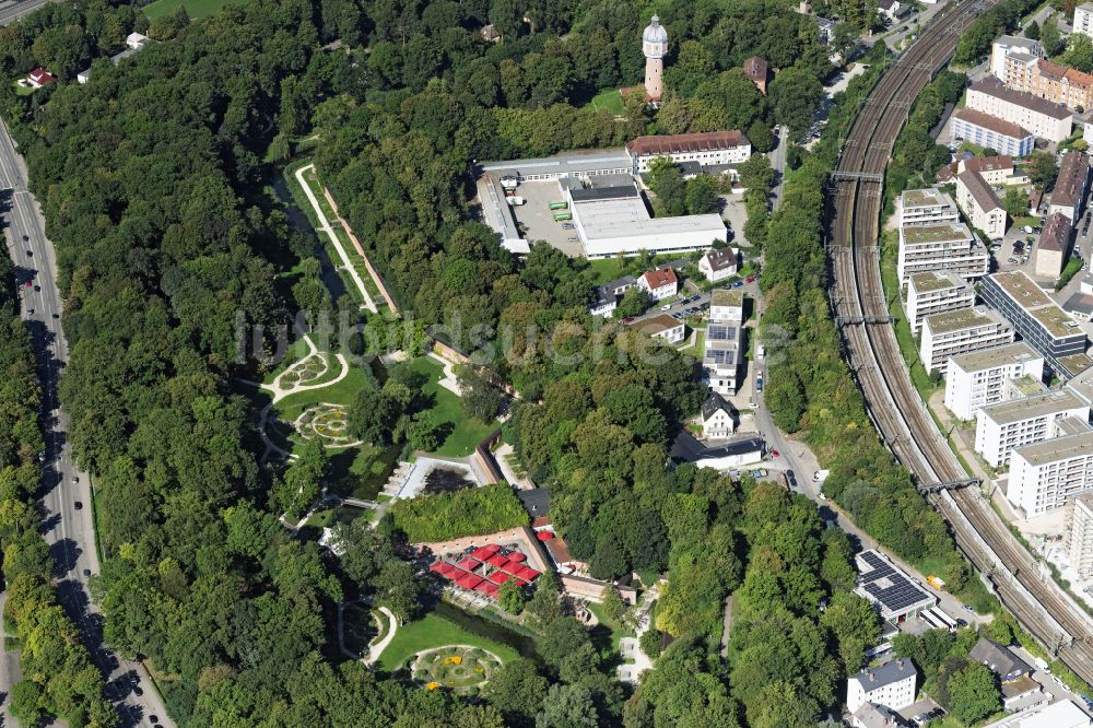 Luftbild Neu-Ulm - Parkanlage Glacis Anlagen in Neu-Ulm im Bundesland Bayern, Deutschland