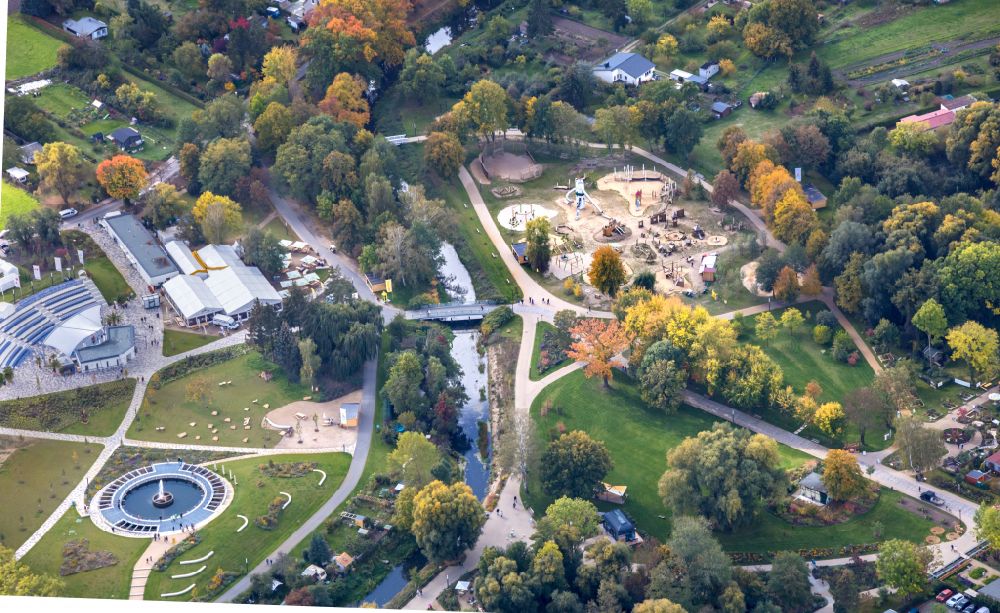 Beelitz aus der Vogelperspektive: Parkanlage der LAGA Landesgartenschau in Beelitz im Bundesland Brandenburg, Deutschland