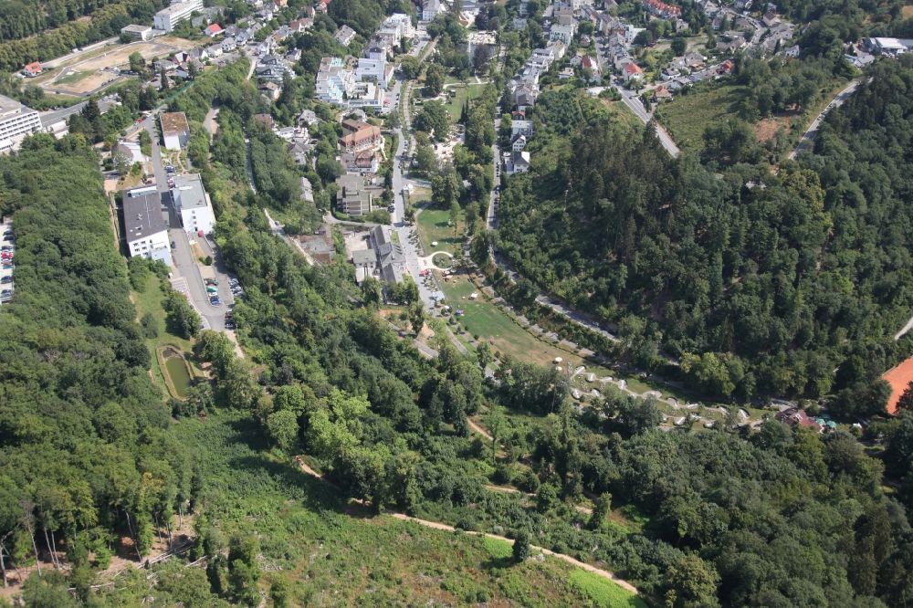 Bad Schwalbach von oben - Parkanlage der Landesgartenschau in Bad Schwalbach im Bundesland Hessen, Deutschland
