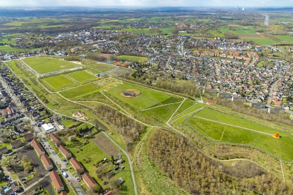 Luftaufnahme Hamm - Parkanlage Lippepark Hamm - Schacht Franz in Hamm im Bundesland Nordrhein-Westfalen, Deutschland