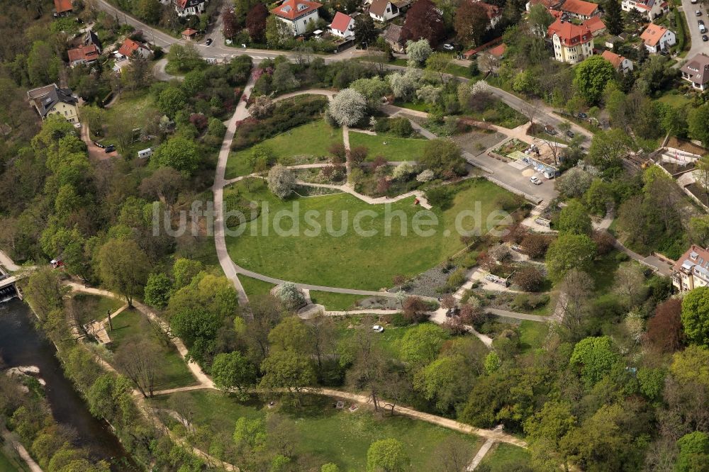 Erfurt aus der Vogelperspektive: Parkanlage Luisenpark im Ortsteil Brühlervorstadt in Erfurt im Bundesland Thüringen, Deutschland
