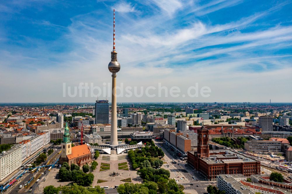 Luftbild Berlin - Parkanlage Marx-Engels-Forum in Berlin, Deutschland