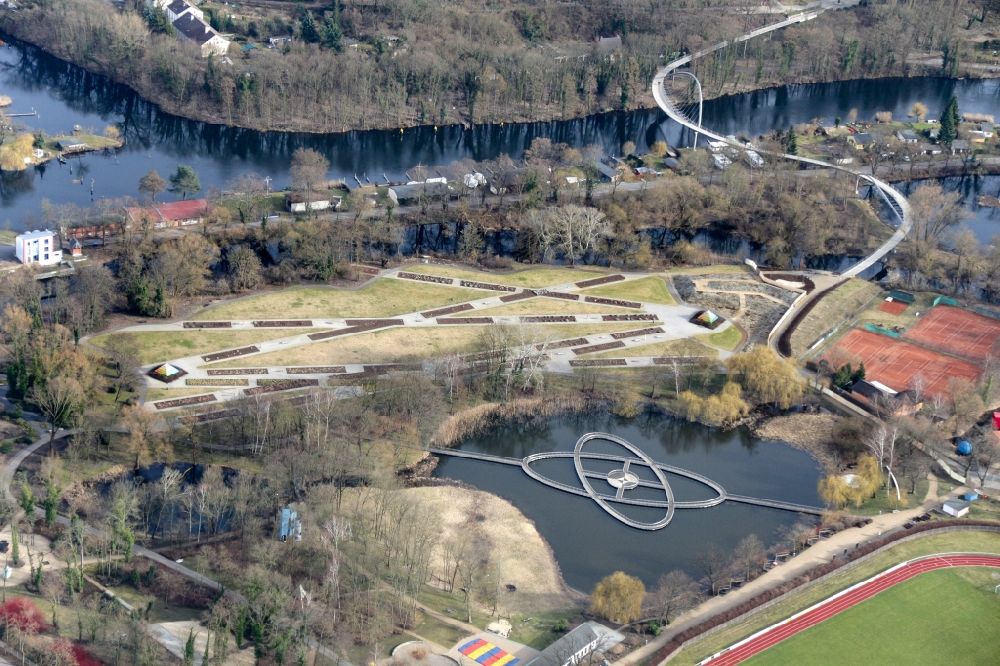 Luftbild Rathenow - Parkanlage Optikpark in Rathenow im Bundesland Brandenburg
