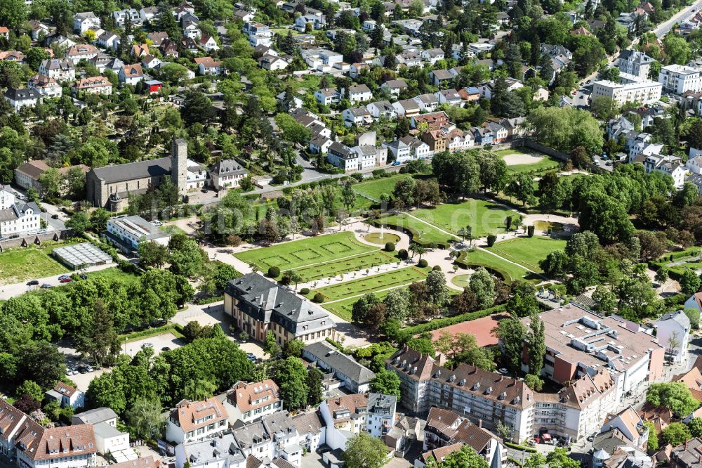 Luftaufnahme Darmstadt - Parkanlage Orangerie in Darmstadt im Bundesland Hessen, Deutschland