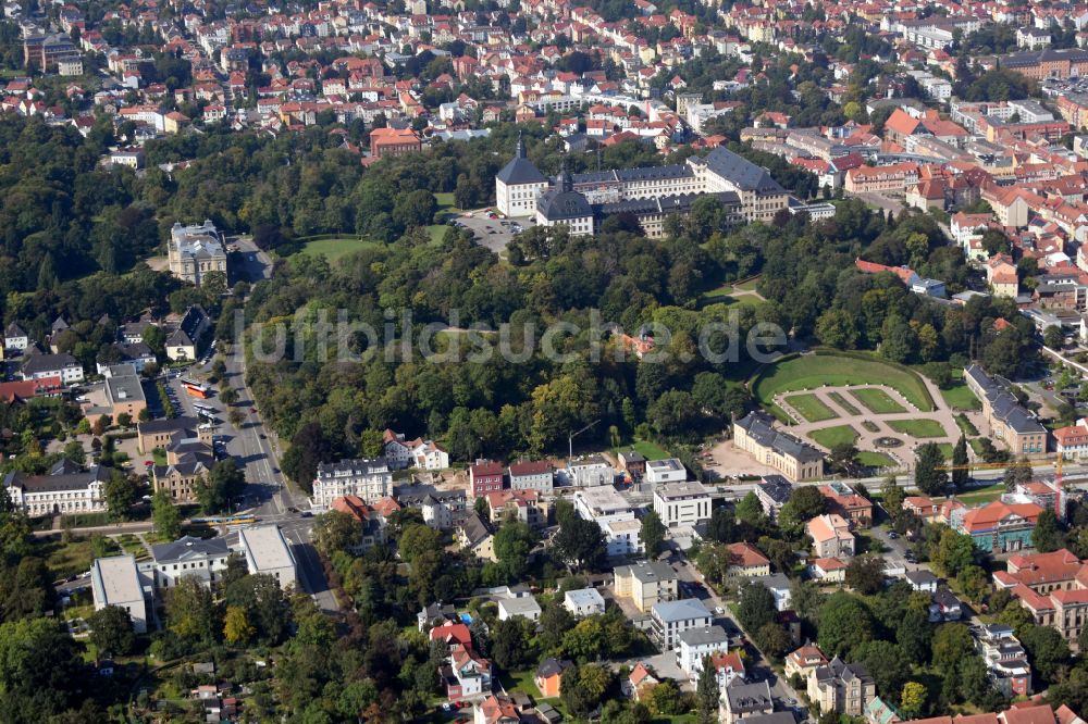 Luftbild Gotha - Parkanlage Orangerie in Gotha im Bundesland Thüringen, Deutschland
