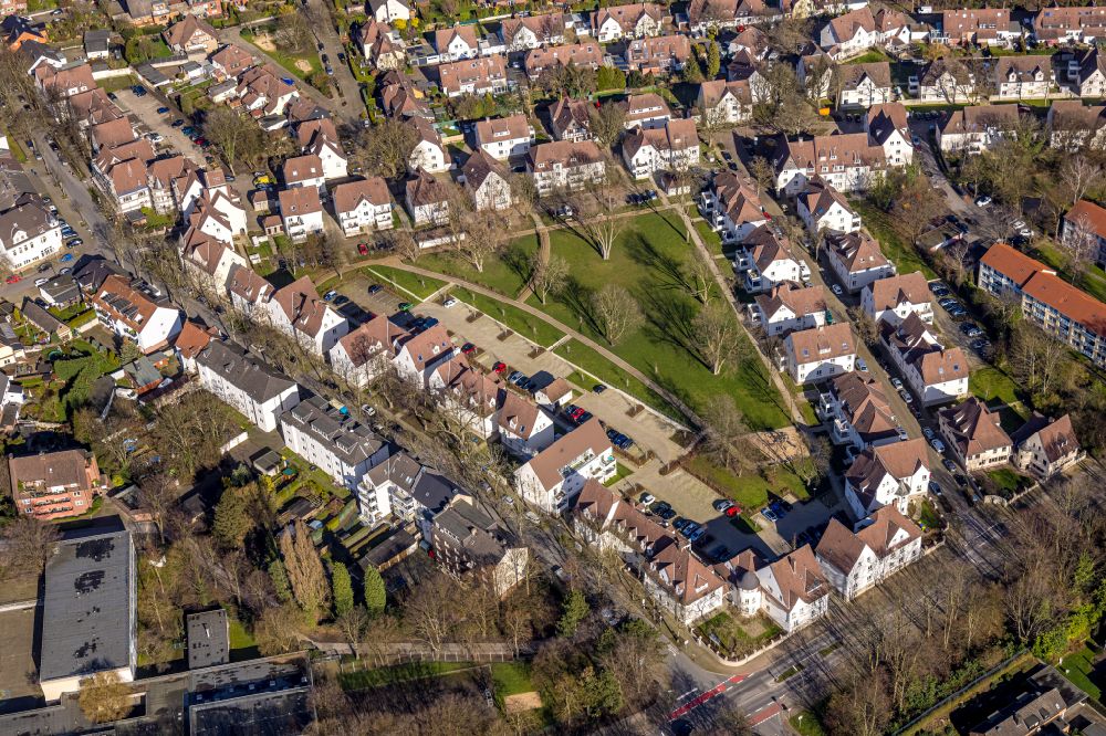 Luftaufnahme Gelsenkirchen - Parkanlage im Ortsteil Erle in Gelsenkirchen im Bundesland Nordrhein-Westfalen, Deutschland