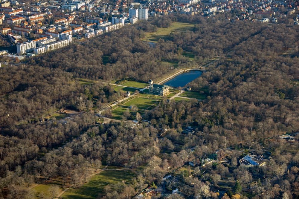 Luftbild Dresden - Parkanlage Palais Großer Garten im Ortsteil Südvorstadt-Ost in Dresden im Bundesland Sachsen, Deutschland