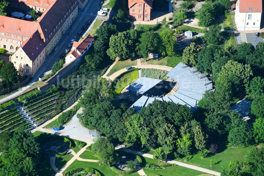 Luftbild Prenzlau - Parkanlage Platz der Einheit in Prenzlau im Bundesland Brandenburg, Deutschland