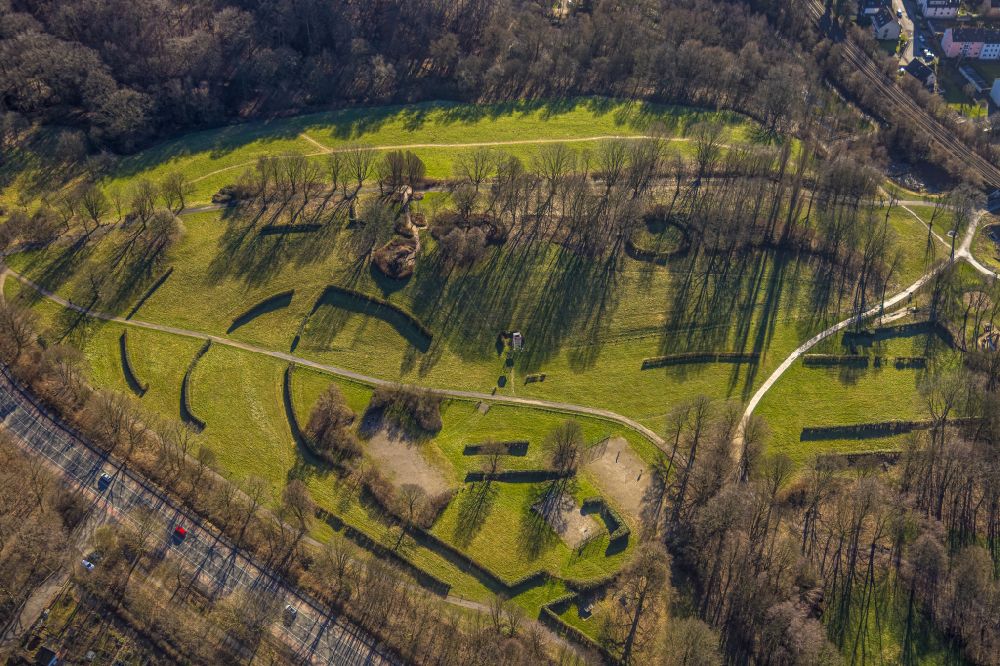 Luftbild Castrop-Rauxel - Parkanlage der Rennwiese in Castrop-Rauxel im Bundesland Nordrhein-Westfalen, Deutschland