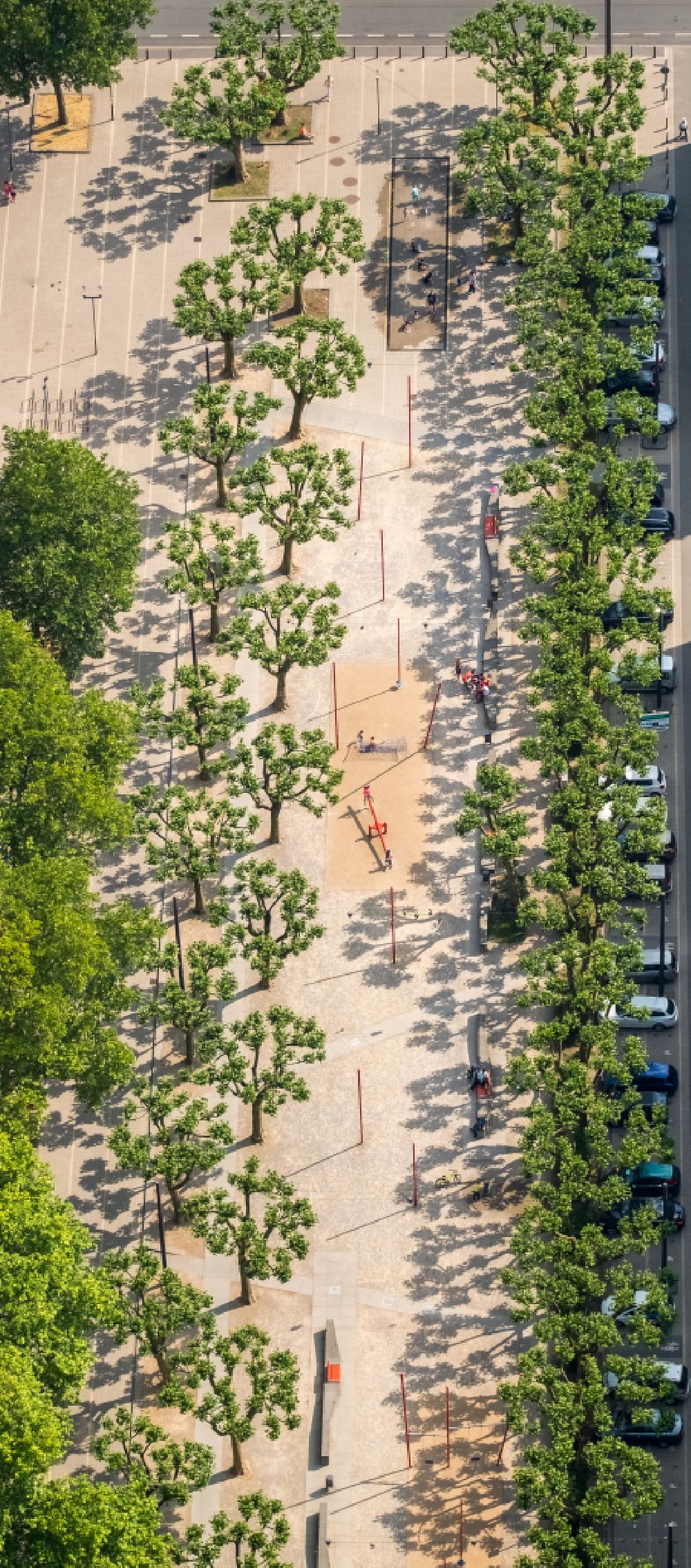Luftbild Oberhausen - Parkanlage Saporoshje-Platz in Oberhausen im Bundesland Nordrhein-Westfalen, Deutschland