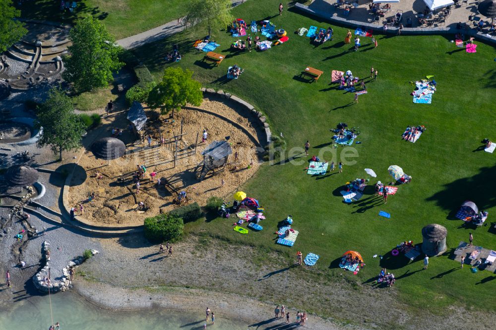 Luftbild Salem - Parkanlage und Spielplatz mit Sandflächen im Naturerlebnispark in Salem im Bundesland Baden-Württemberg, Deutschland